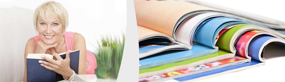 Products Banner of Woman with Books